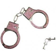 Pink Rhinestone Handcuffs