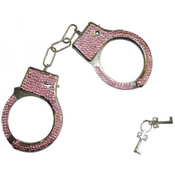 Pink Rhinestone Handcuffs - 51178