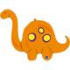 Miniature Foil Balloon 112 cm - Brontosaurus Dinosaur