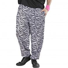 80s zebra baggy pants - Men