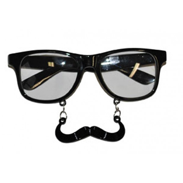 Black Mustache Fancy Glasses - 60977-NOIR