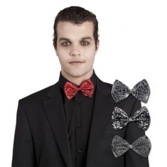 Spider Web Bow Tie - Silver Halloween accessory