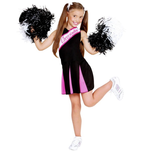 Black and Pink Cheerleader Costume - Girl - 02446-parent