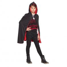 Reversible Twilight Cape: Black/Red