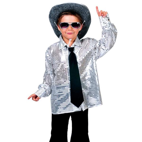 Children's Disco Shirt - Silver - 408173E-Parent