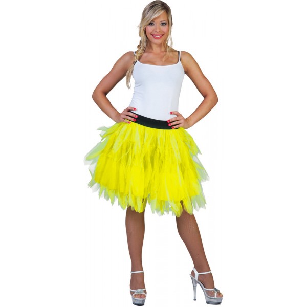 Neon Yellow Tulle Skirt - Women - 508330