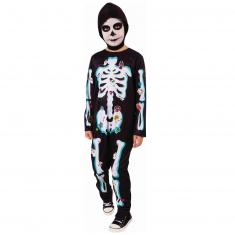 Dia de los Muertos costume with stickers - Child