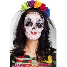  Floral Headband - La Calaca - Dia De Los Muertos
