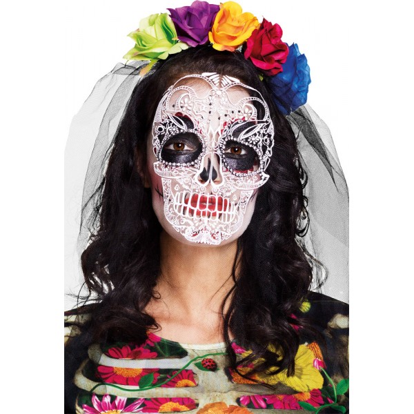  Floral Headband - La Calaca - Dia De Los Muertos - 72118