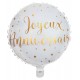 Miniature Happy Birthday White and Gold Foil Balloon