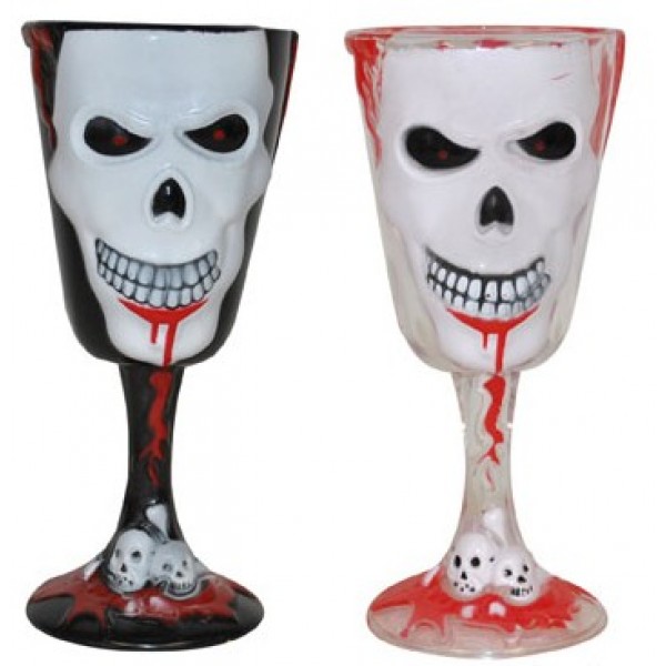 Skull Stemmed Glass - individually - Black or transparent - parent-21091