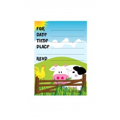 20 A La Ferme Birthday Invitation Cards