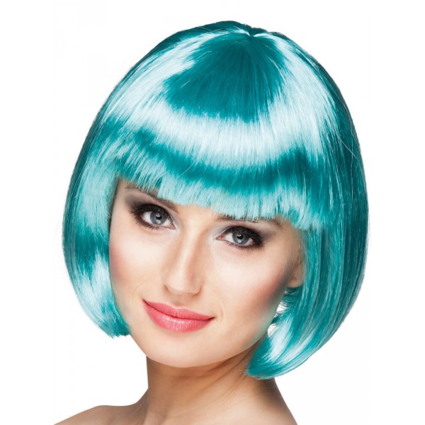 Turquoise Blue Square Cabaret Wig - 85898