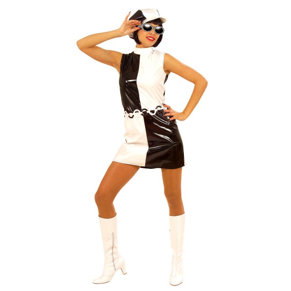 Sixties Chic Vinyl Dress - Disco Costume - parent-736