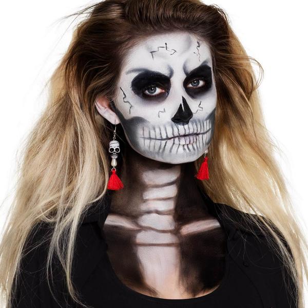 Skull drop earrings - 72168