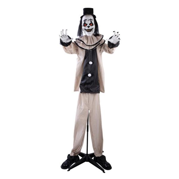 Clown on feet - animated, sound, light - 160 cm - RDLF-22237