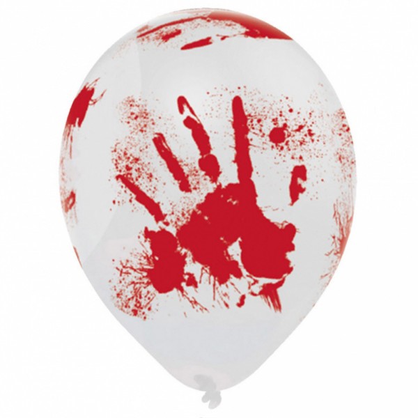 Bloody Hands Balloon Bag x6 - 9901272