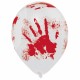 Miniature Bloody Hands Balloon Bag x6