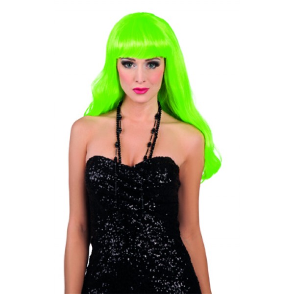 GlamChic Neon Green Wig - 85874