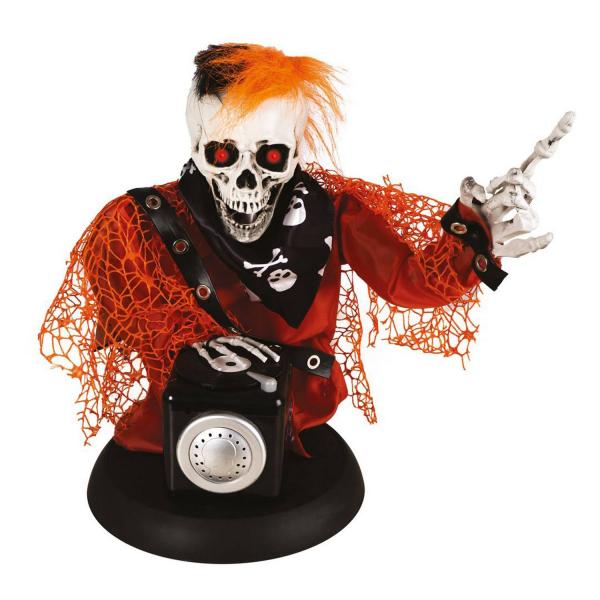 DJ Skeleton Punk - free standing - animated, sound, light - RDLF-23001