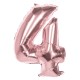 Miniature Copper Pink Mylar Balloon Number 4 - 86 cm