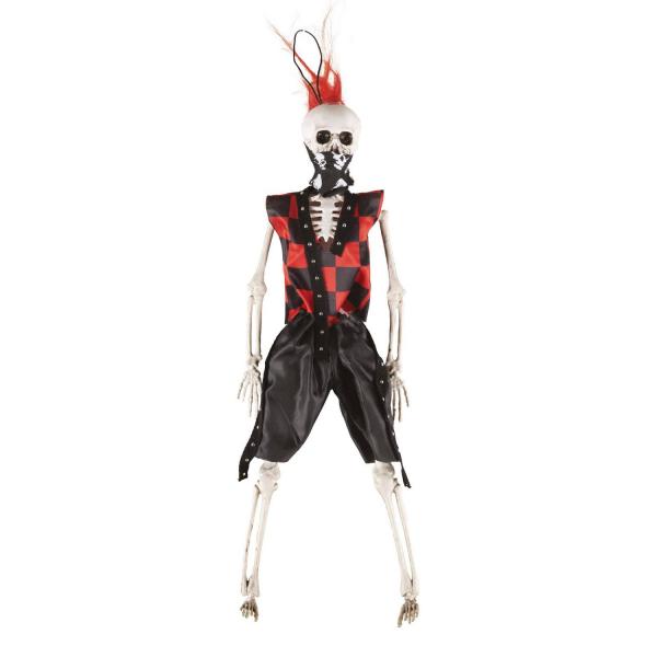 Male Punk Skeleton - red - 40cm - RDLF-23004