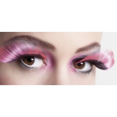 Black and Pink Beveled False Eyelashes