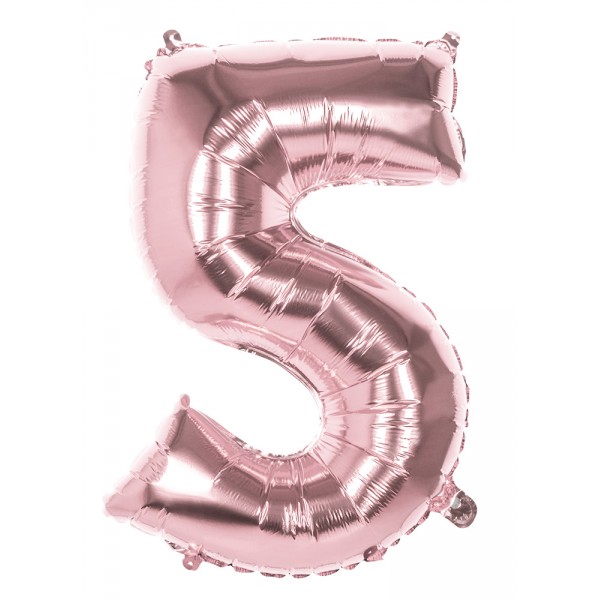 Copper Pink Mylar Balloon Number 5 - 86 cm - 22045