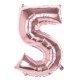 Miniature Copper Pink Mylar Balloon Number 5 - 86 cm