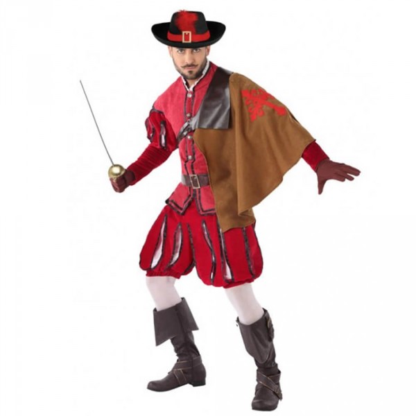 Red Musketeer Costume - Men - 61381-parent