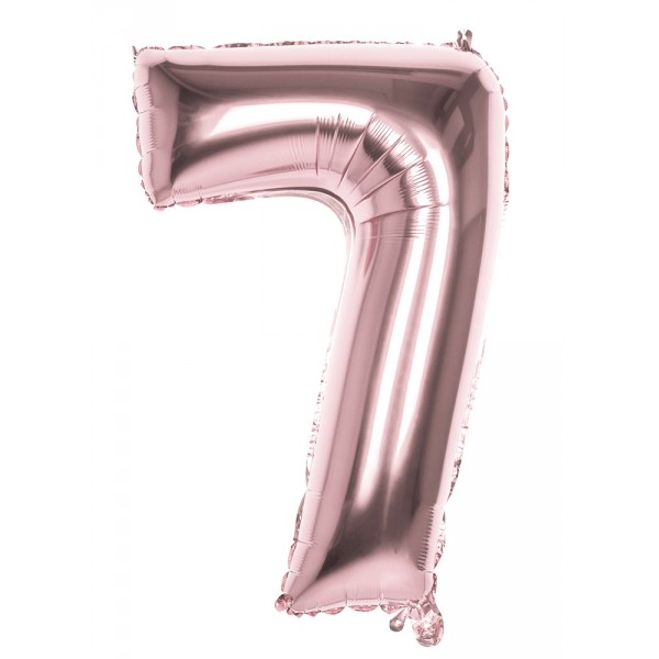 Copper Pink Mylar Balloon Number 7 - 86 cm - 22047