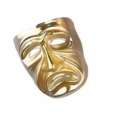 Gold Opera Mask: Crying