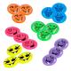 Miniature Set of 18 smiling spinning tops - 6 colors - 4 cm