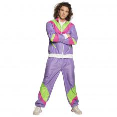 Retro Tracksuit Costume - Purple - Men