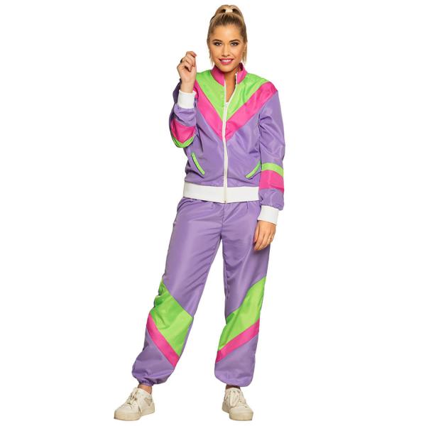 Retro Tracksuit Costume - Purple - Women - 88501-Parent