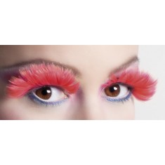 False Feather Eyelashes - Red