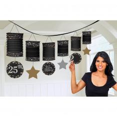 Paper lantern garland - Happy Birthday to personalize - 365 cm