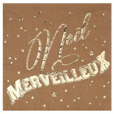 Merveilleux Christmas Paper Napkins x20 - Gold