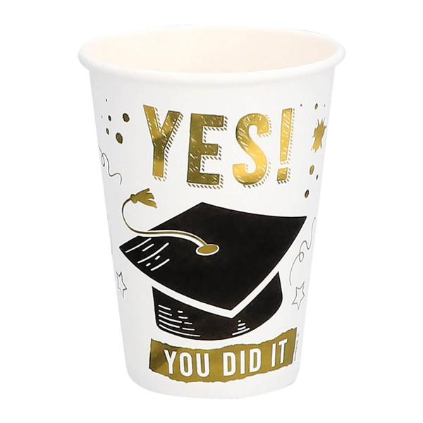 Paper cups x8 - YES YOU DID IT - 90628