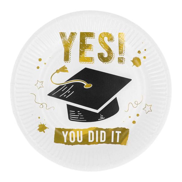 Paper plates x8 - YES YOU DID IT - 90627