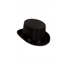 Black Satin Top Hat