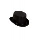 Miniature Black Satin Top Hat