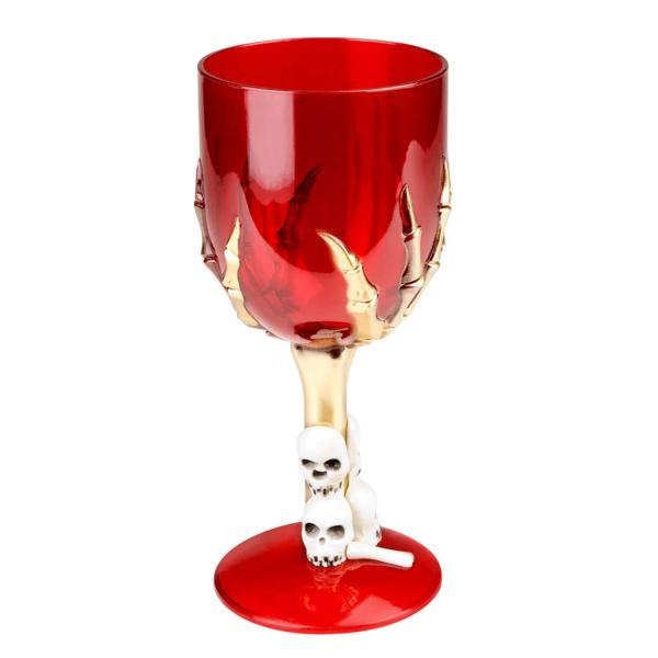 Transparent Halloween Stemware - Red - 74486-Rouge