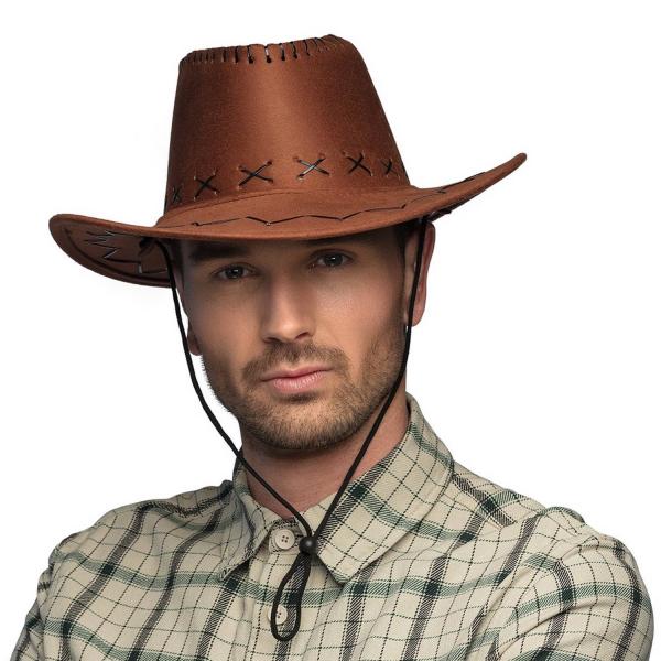 Brown Elroy Leather-look Hat - RDLF25-1268