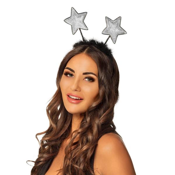 Silver star tiara - New Year - 13488