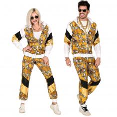 Black/gold skulls costume - Adult