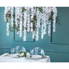 White flower garland - 180 cm