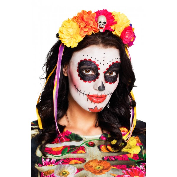  Floral Headband - La Pelona - Dia De Los Muertos - 72119