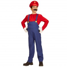 Red Plumber Costume - Super Hydraulic - Child