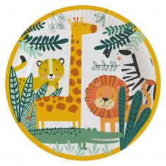 8 Get Wild round paper plates